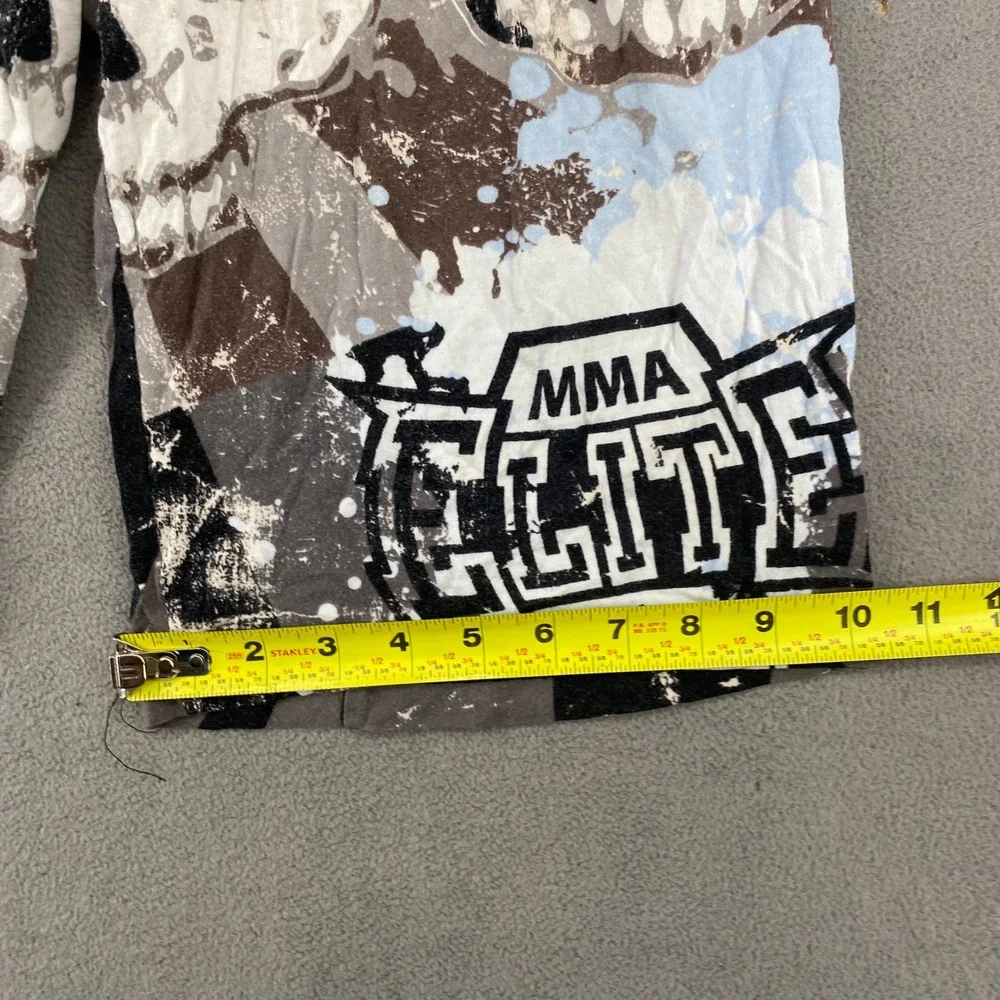 MMA Elite Mens Skull Print Boxer Shorts Grey Blue Y2K Grunge Size S 28-30